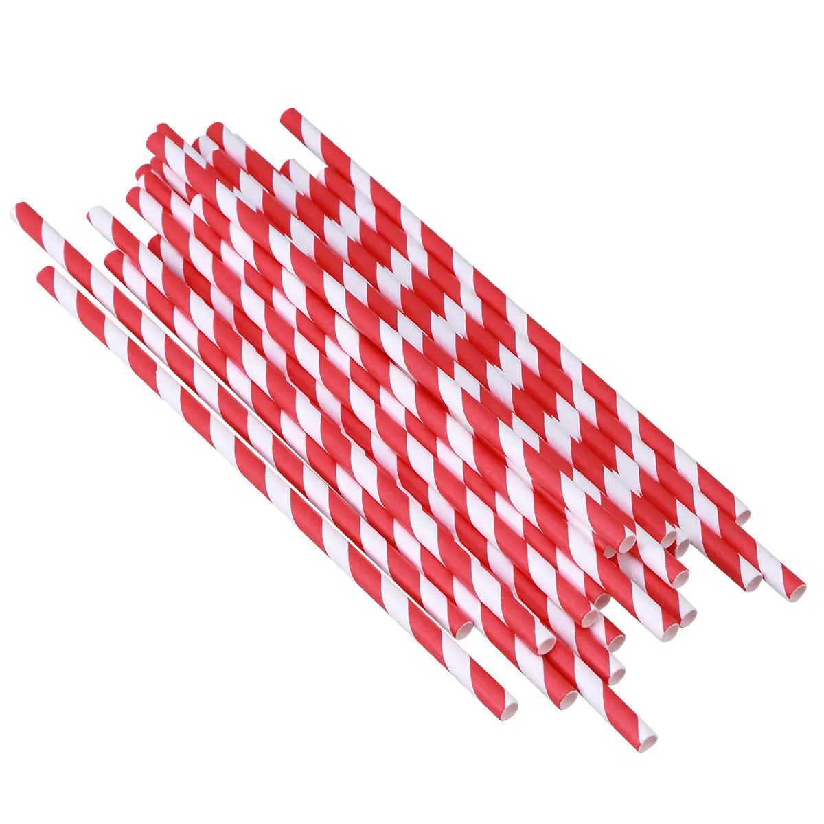 25Pcs Pink Striped Paper Drinking Straws Biodegradable Disposable for Weddings Showers Parties Striped Straw