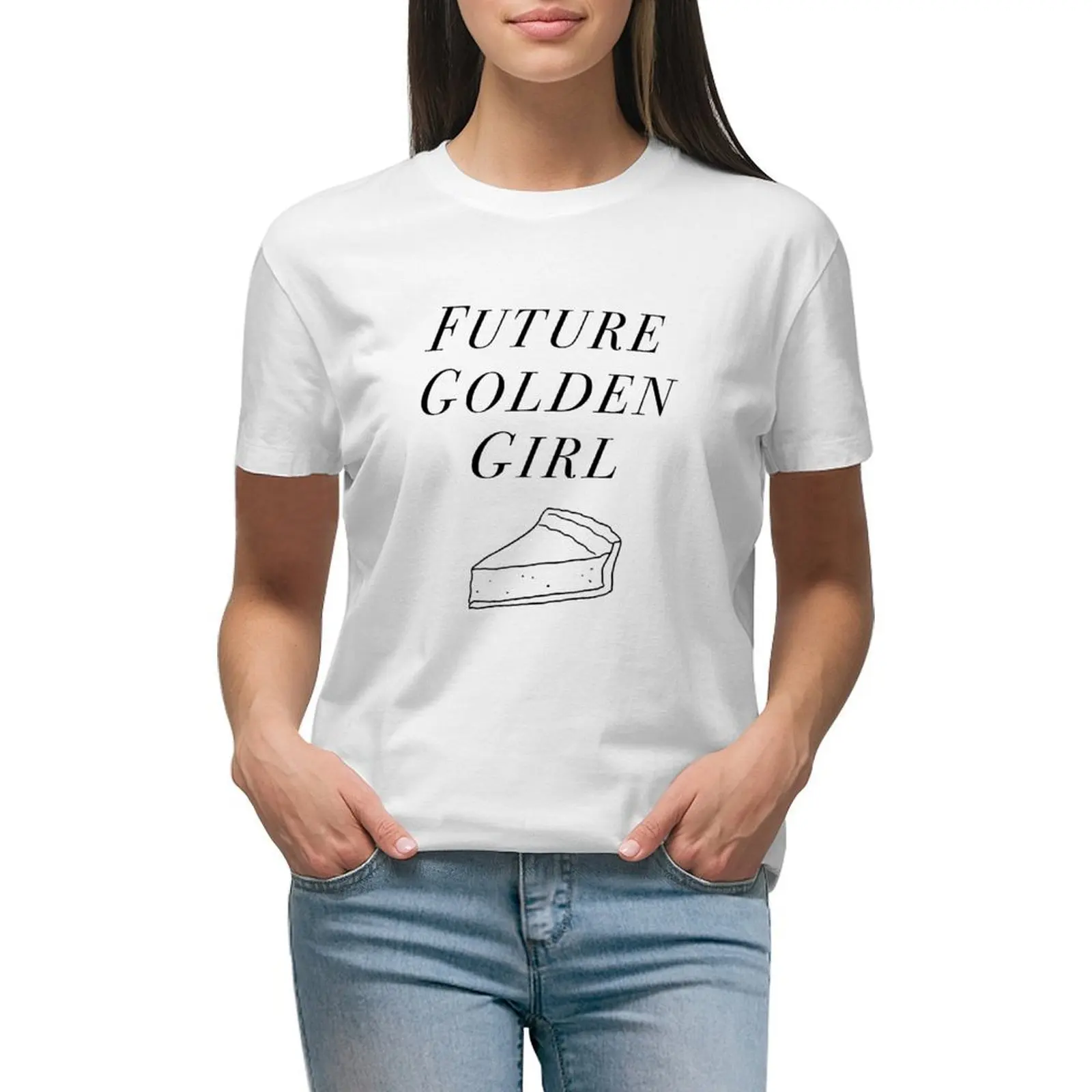 

Future Golden Girl T-shirt summer clothes plus size tops black t shirts for Women