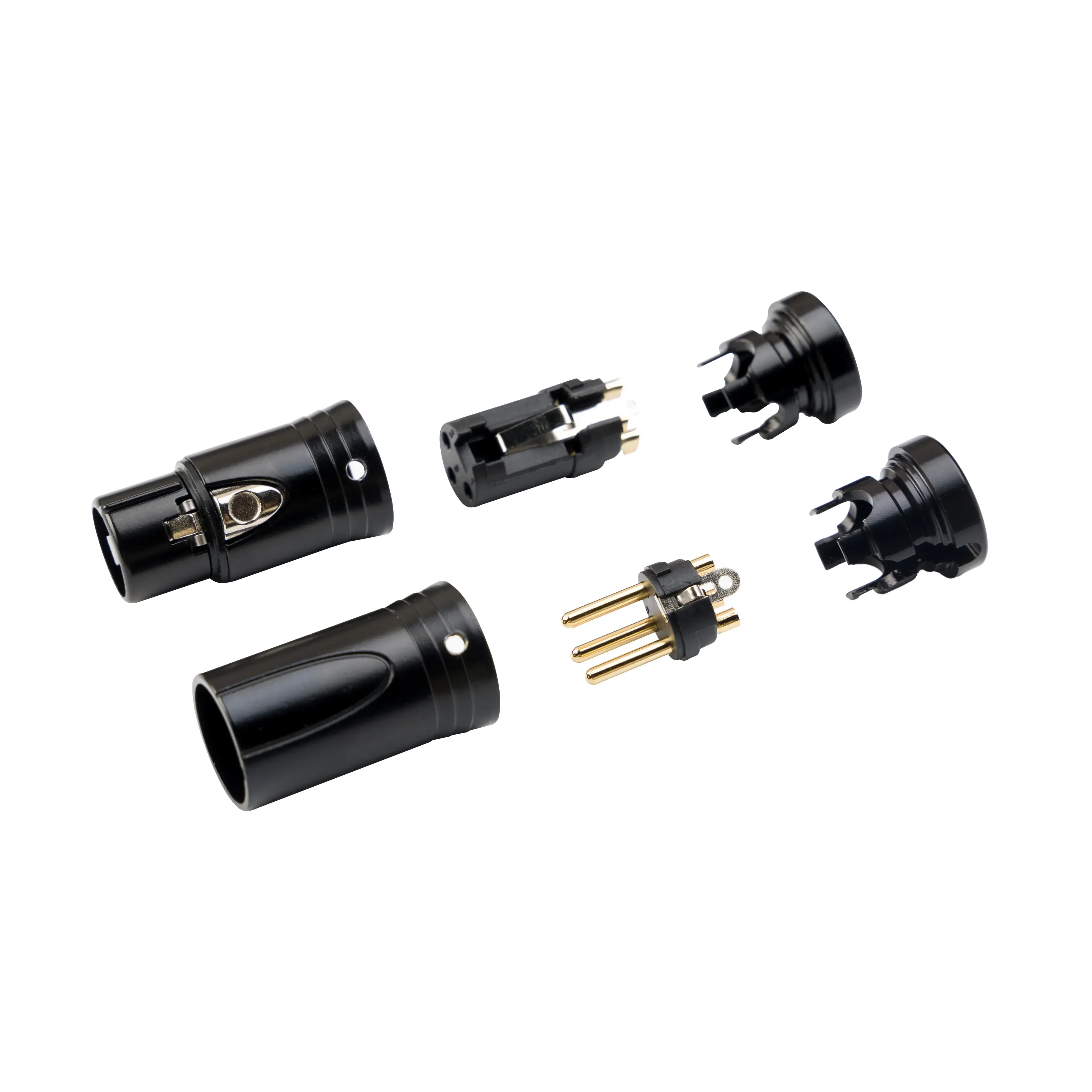 Low Profile Audio Recording Studio Mixer Board Gold 3 Pin Right Angle 90 Degree Rotatable XLR Connector Plug Adapter Cable