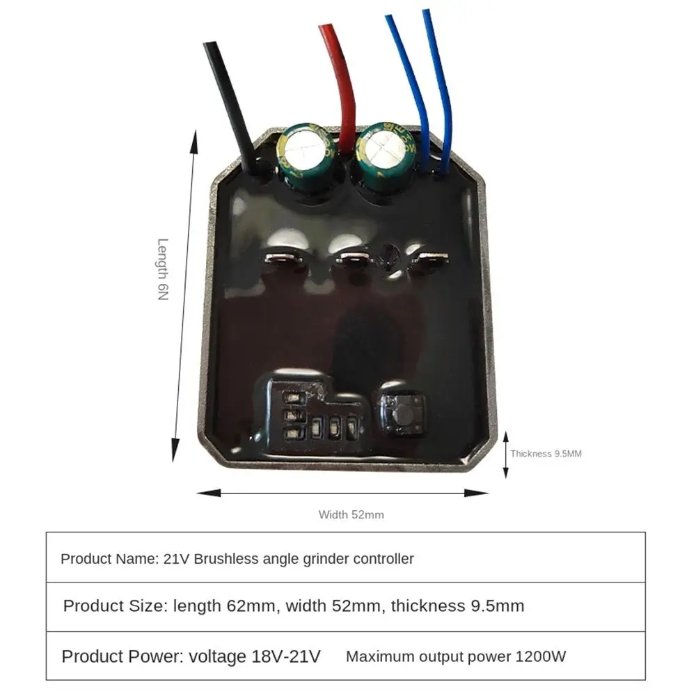 60A Brushless lithium Electric Angle Grinder Control Board Controller Driver Motherboard Accessories Speed Switch Power Tool