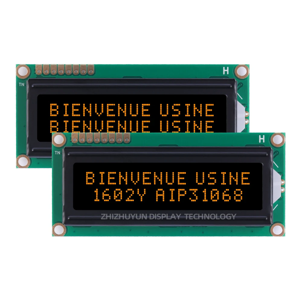 LCD1602Y Character LCD Display Screen European Spi Interface BTN Black Film Blue Word Controller AIP31068