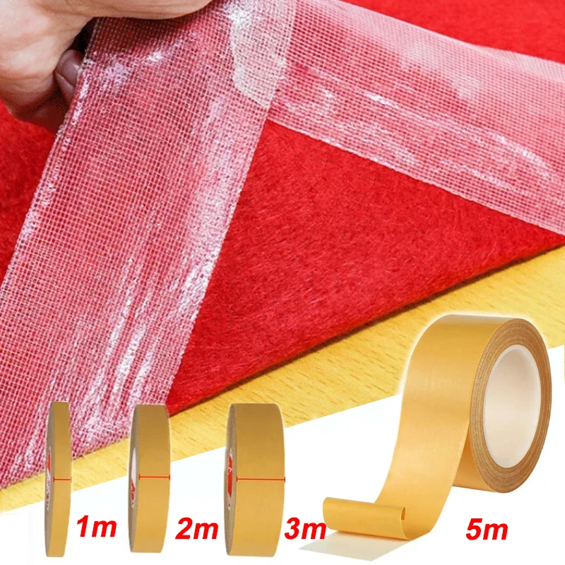 High Viscosity Carpet Adhesive Translucent Mesh Waterproof Non-marking Cloth-based Tape Easy To Tear Without Leaving Marks