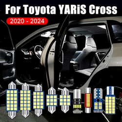 Do Toyoty YARiS Cross 2020 2021 2022 2023 2024 Hybrid 13 SZTUK Samochodowe lampki do czytania LED Żarówki lusterka bagażnika Lampa tablicy rejestracyjnej
