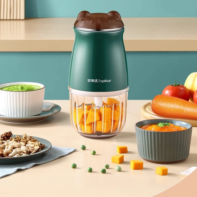 ベビーフードプロセッサー、多機能ミニグラインダーとブレンダー、304ステンレス鋼、ガラスボウル、取り外し可能なデザインで簡単な洗浄