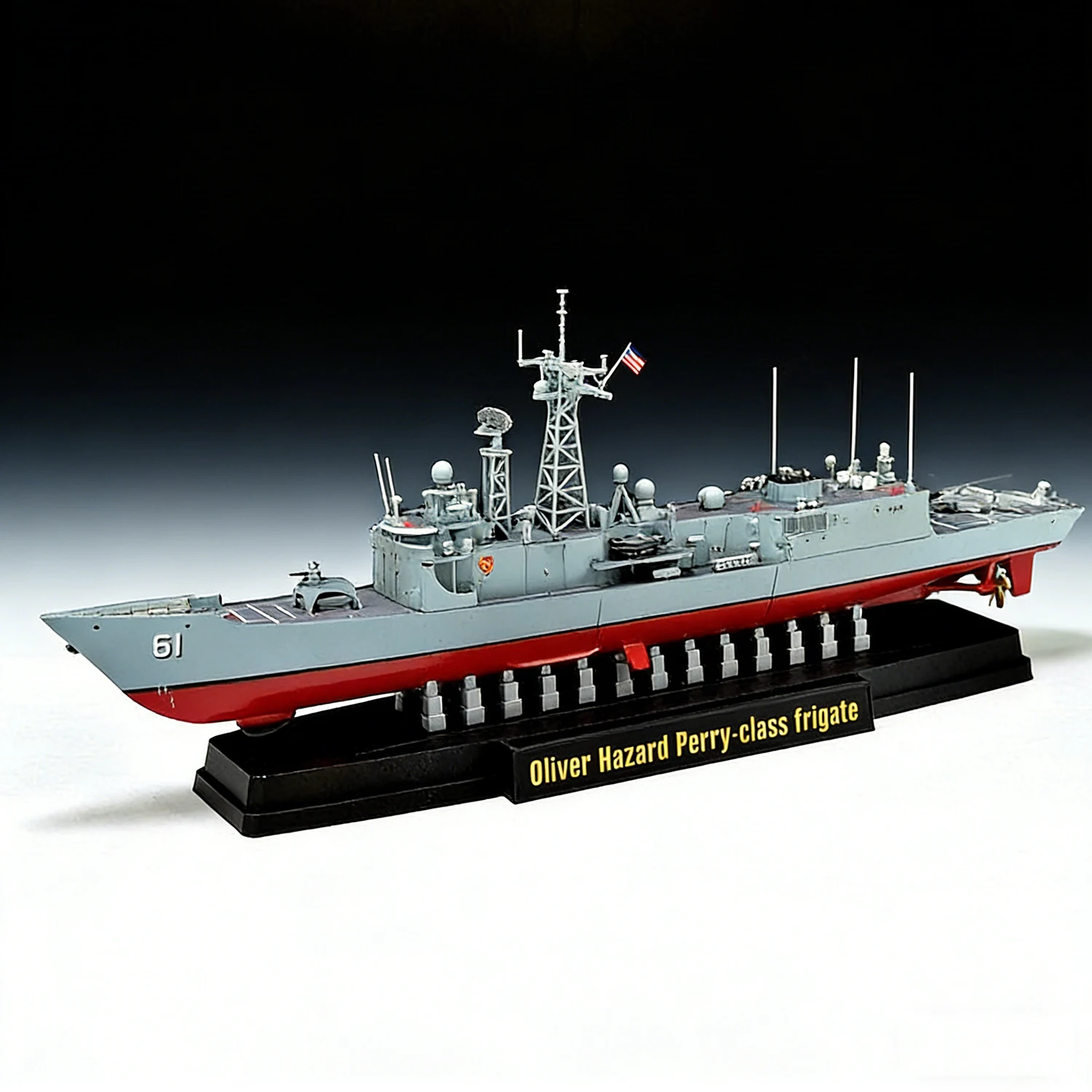 1/700 Simulation Oliver Hazard Perry-class Frigate Model 20cm Rich in Detail Ships Static Model Ship Toy Ornament Warship Model