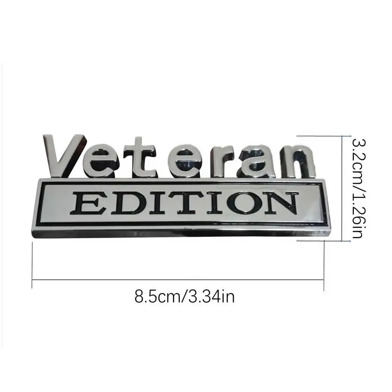 

Car Styling 3D Veteran Edition Metal Adhesive Emblem Decorative Badge Funny Decal Auto Accessory
