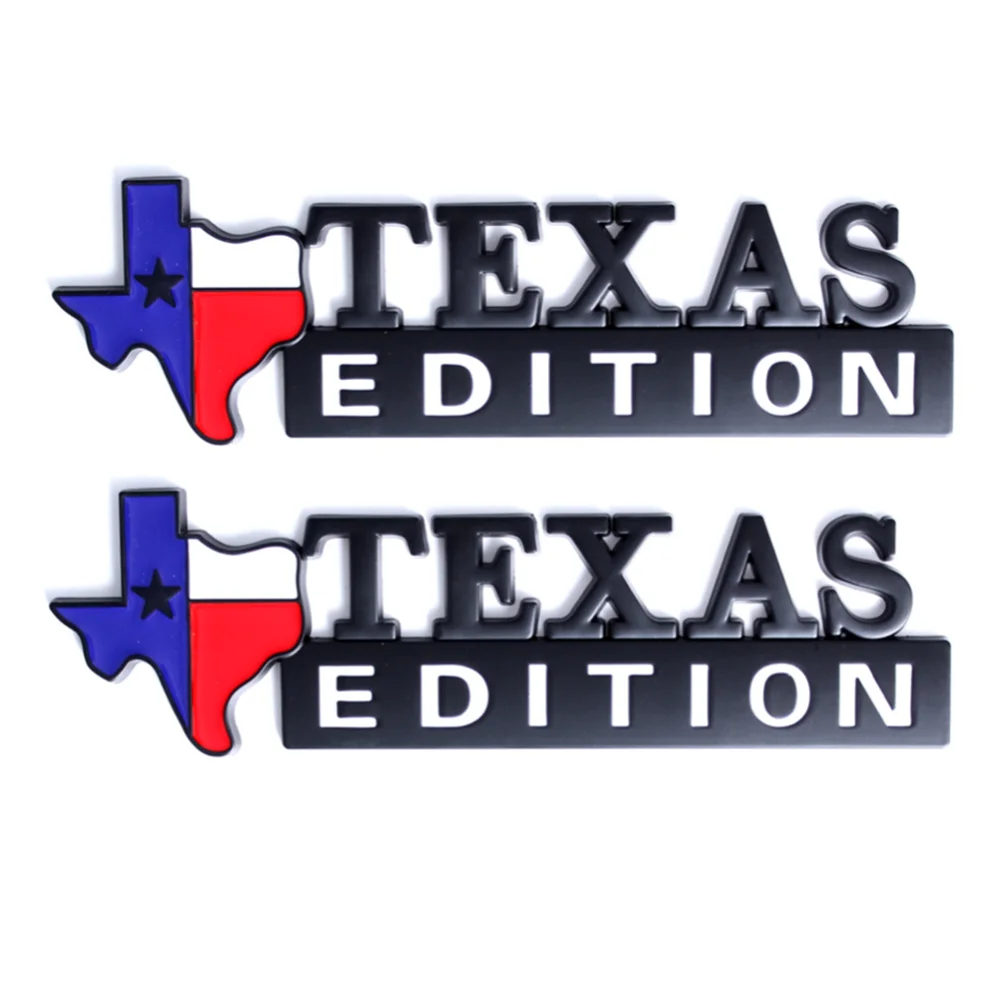 

2pcs TEXAS Black EDITION Door Side Rear Badge Emblems for Silverado Ram Titan F150 Sierra Stickers Car Accessories