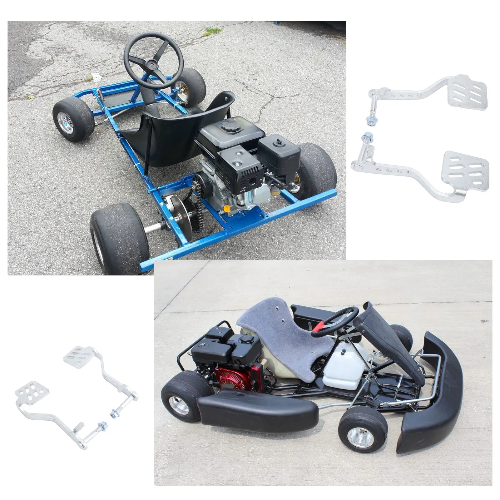 

Go Kart Pedals Go Kart Pedals with 71 Inch Throttle Cable Steel Go Cart Brake Throttle Pedal Replacement for Carter Go Kart