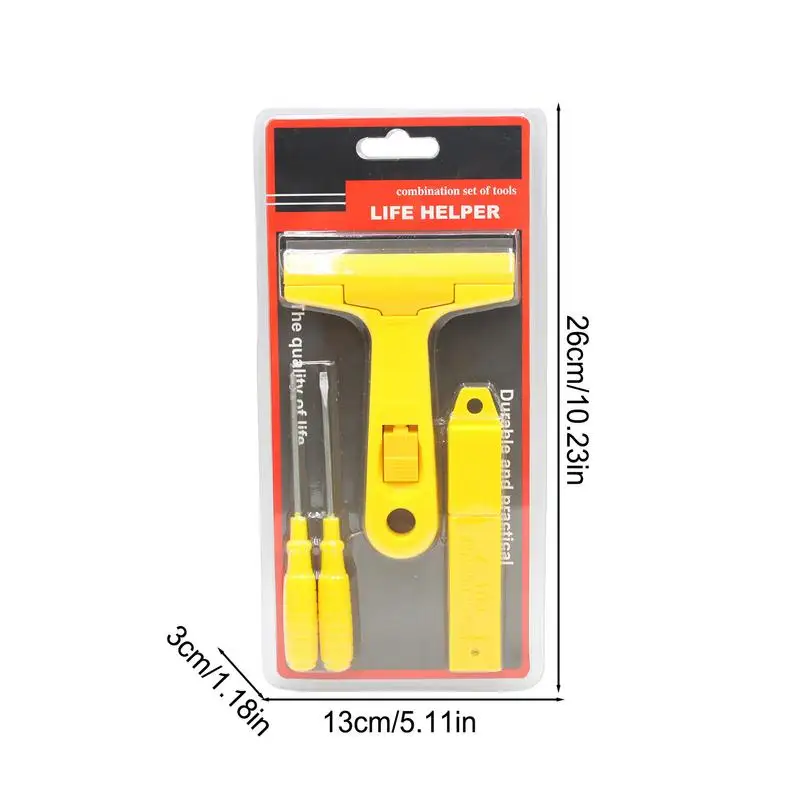 Scraper Tool Set Cleaning Scraper Handled Scraper Screwdriver Tool For Cleaning Sticker Paint Caulk From Window Car Glass images - 6