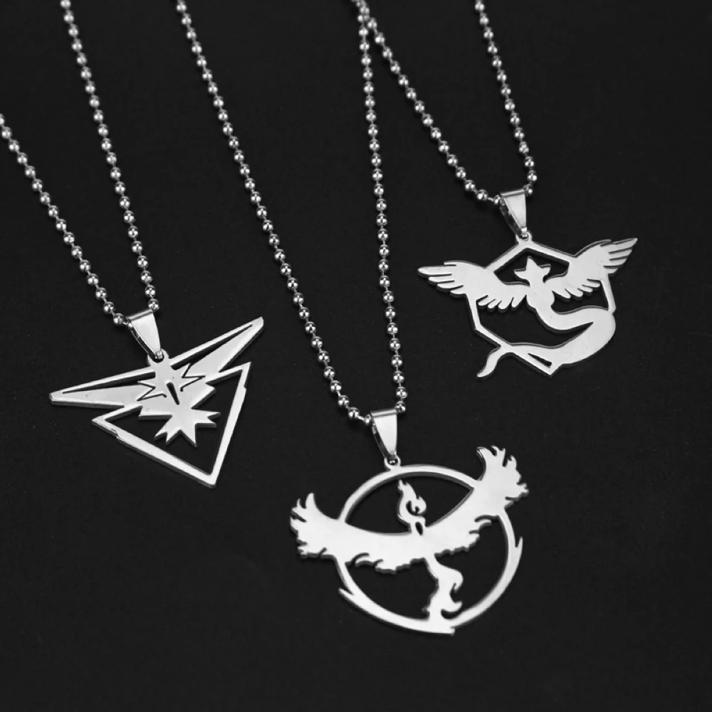 60cm Length Stainless Steel Spread Wings Big Monster Bird Pendant Necklace Men Women Popular Round Beads Chain Hangling Jewelry