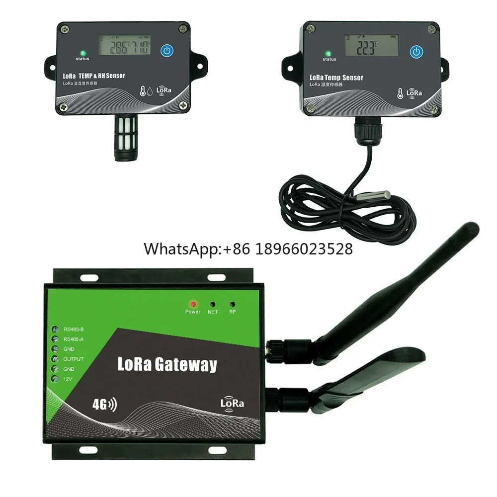 Outdoor use iot temperature and humidity monitoring system 4G LoRa gateway