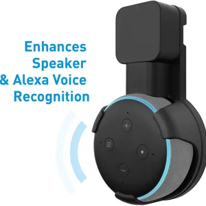 Speaker Wall Mount Holder Stand Hanger for Alexa Echo Dot 3rd Generation Sound Box With Screwless Cable Management 6 Main Base Sales for Alexa - №3