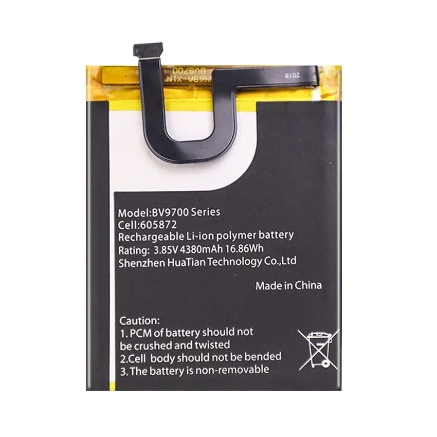 بطاريات الهاتف المحمول Bv9700 Bv 9700 4380mAh لسلسلة Blackview Bv9700 Pro Bv9700Pro 605872   بطارية الهاتف الذكي المحمولة