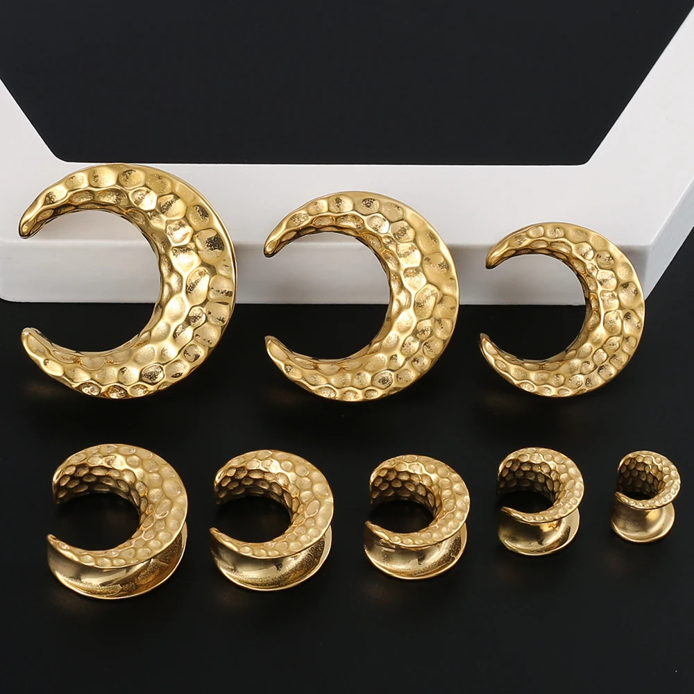 2pcs Star Moon Saddle Plugs for Stretched Ears