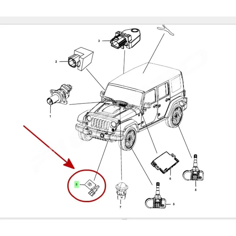 Outdoor Milieu temperatuursensor voor Jeep Wrangler 2003-2006 07-10 11-17 18-22 Cherokee 14-20 Patriot 02-07