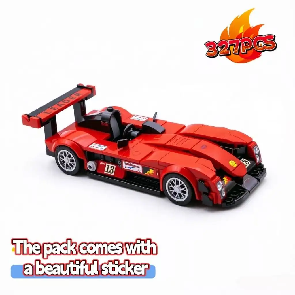 

MOC LMP-1 City Speed Sports Car 8-wide Building Block Toy (327pieces) - Creative Birthday/Christmas Gift for Boys 237691
