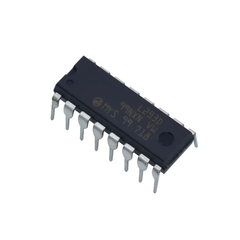 Motor Motorista Unidade Chip Par, Push Pull, 4 Canal Módulo, Chips IC, L293, L293D, DIP16, DIP-16, 5pcs