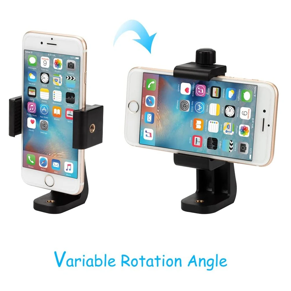 Tripod Mount Universal 360 Degree Mobile Phone Clip Compatible With 1/4 Screw Cellphone Holder Desk Tripod Adapter For iphone