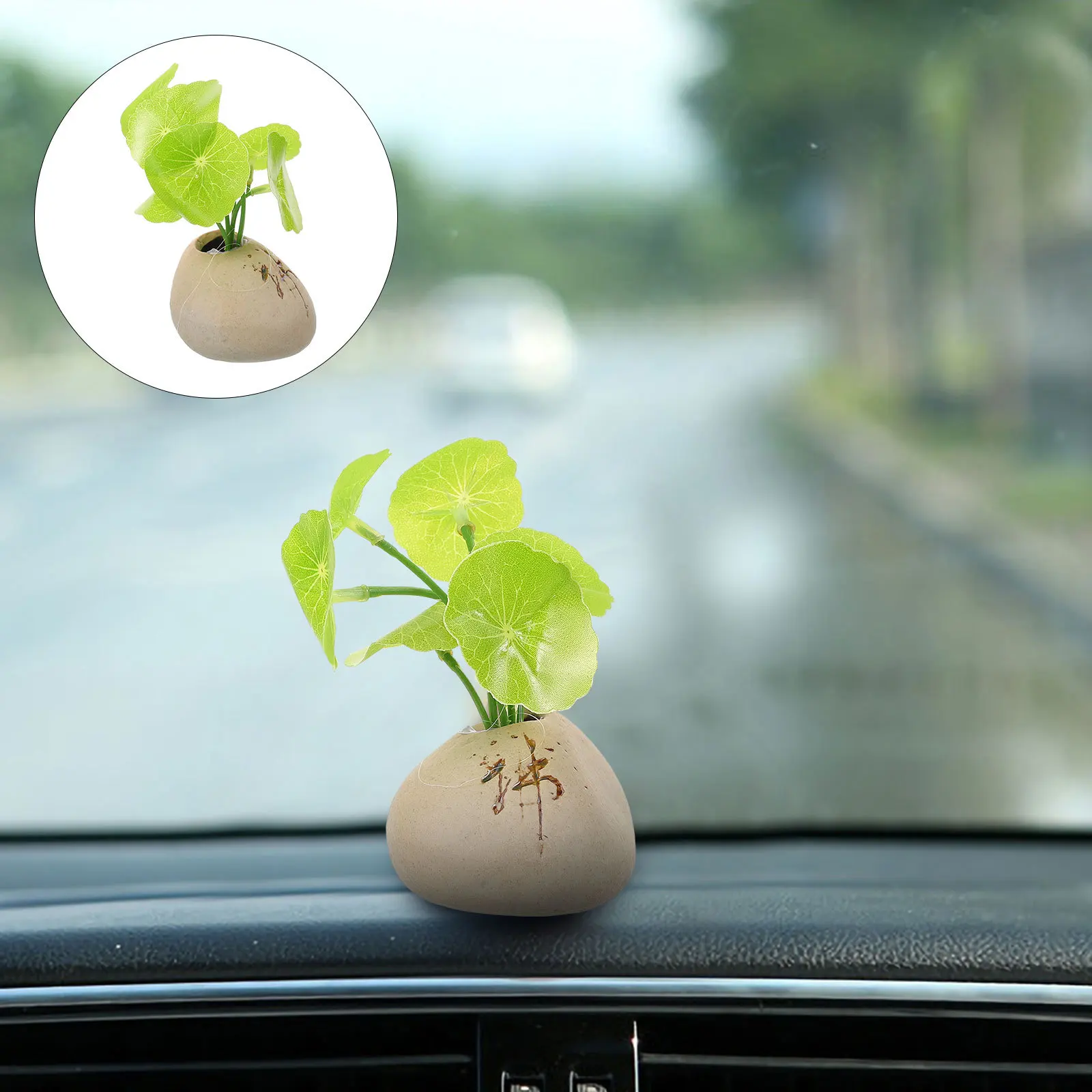

Simulated Plant Car Dashboard Decoration Exquisite Craftsmanship Minimalist Design Interior Decor Dashboard Decorations