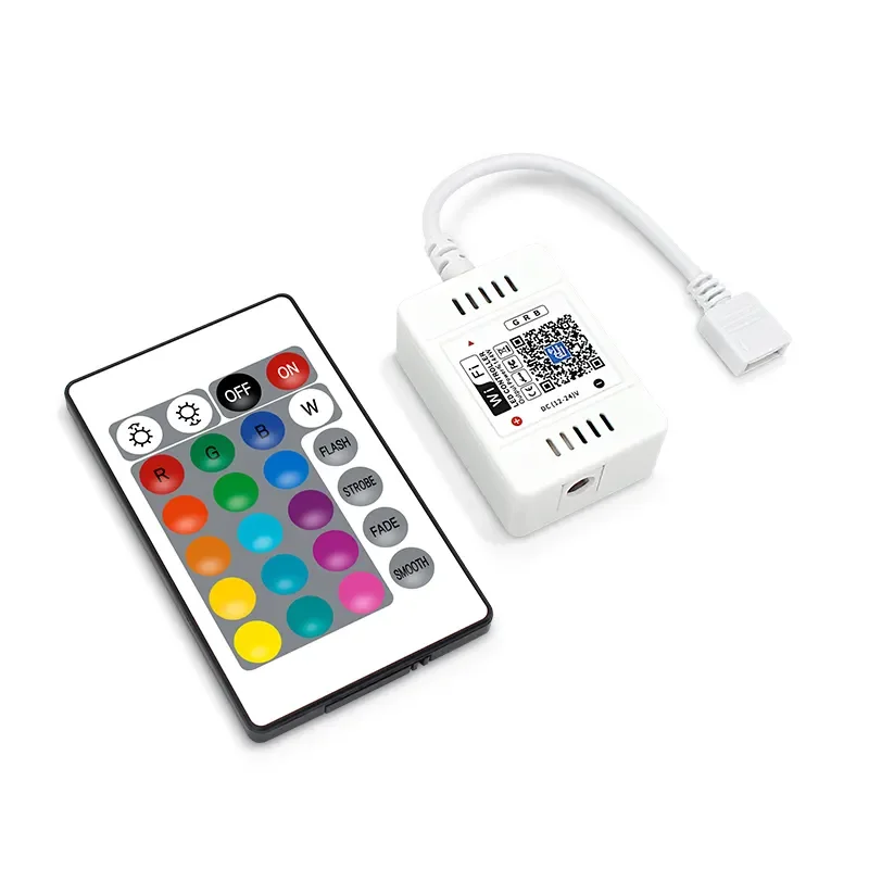 Wifi RGB LED Controller Magic Home 12V-24V 24Key Remote Control 1/2 Output For RGB LED Strip Lights