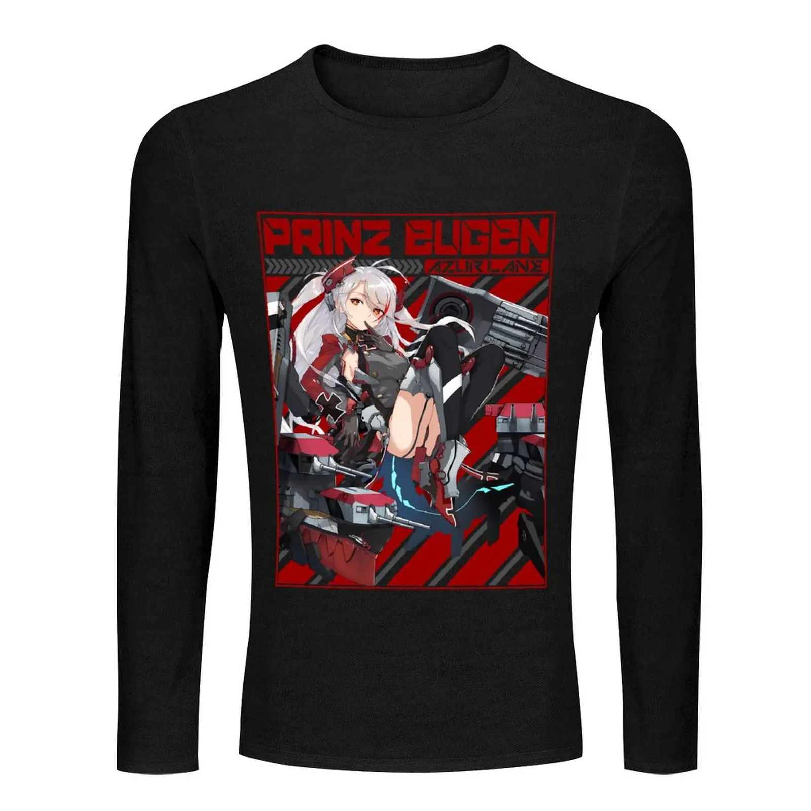 AZUR LANE PRINZ EUGEN Long T-Shirt man clothes graphics t shirt plus size t shirts t shirt men