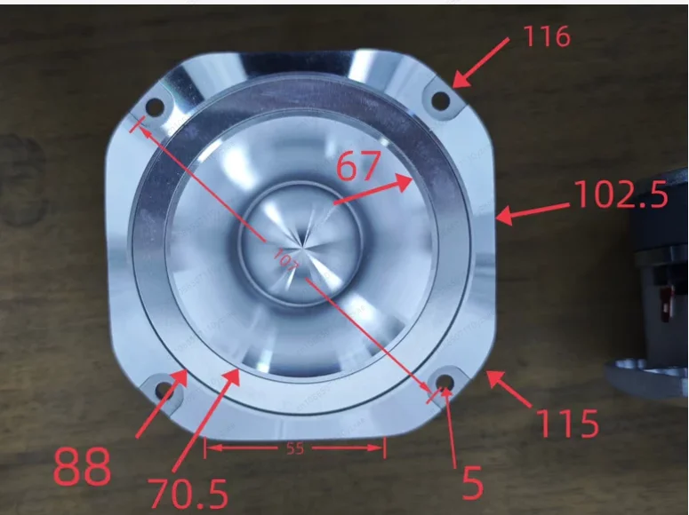 مكبر الصوت الفائق عالي الجودة 38 ملف صوتي، تصميم رصاصة من الألومنيوم لمكبرات الصوت HiFi المنزلية #3