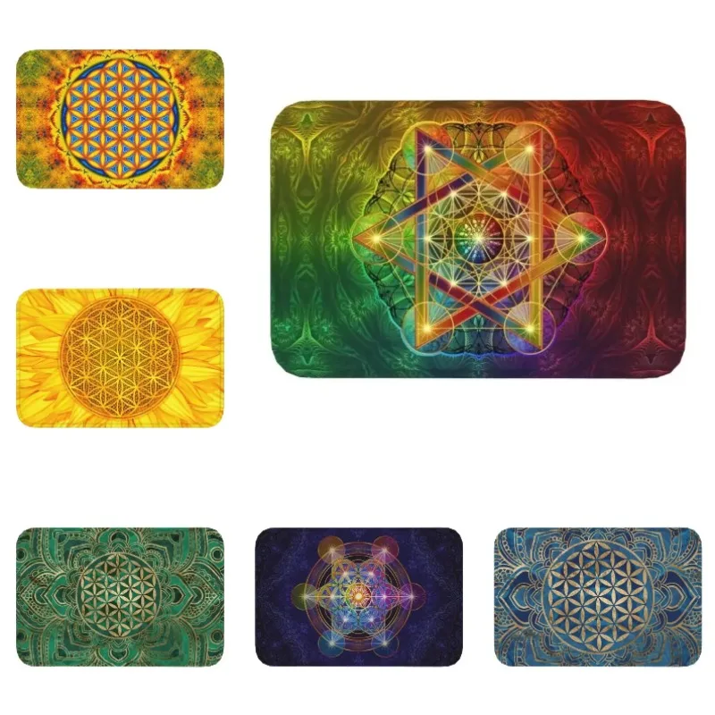 Entrance Doormat Geometric Pattern Colorful Living Room Bedr
