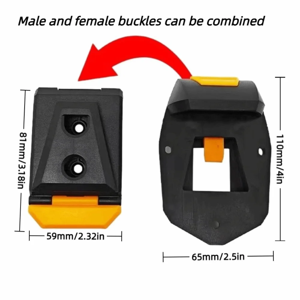 High Quality Sturdy ABS Waist Buckle Durable Compatible Waist Bag Clip Quick Attach Replacement Tool Belt Professional Use