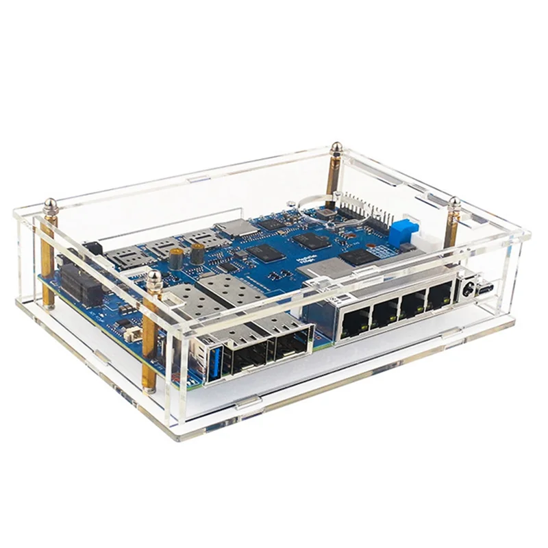 

New!!For Banana Pi R4 Acrylic Shell Development Board Open Source Router Protective Shell Can Be Installed With A Radiator Durab