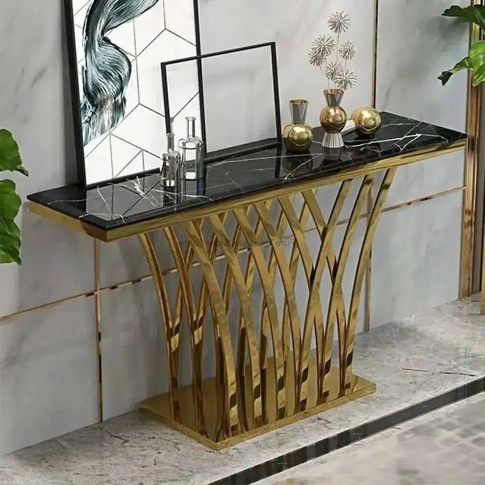 Marble Wire Furniture Simple Living Rust Modern Do Tables Console Desk Drawing Electroplating Room Not Luxury Storage