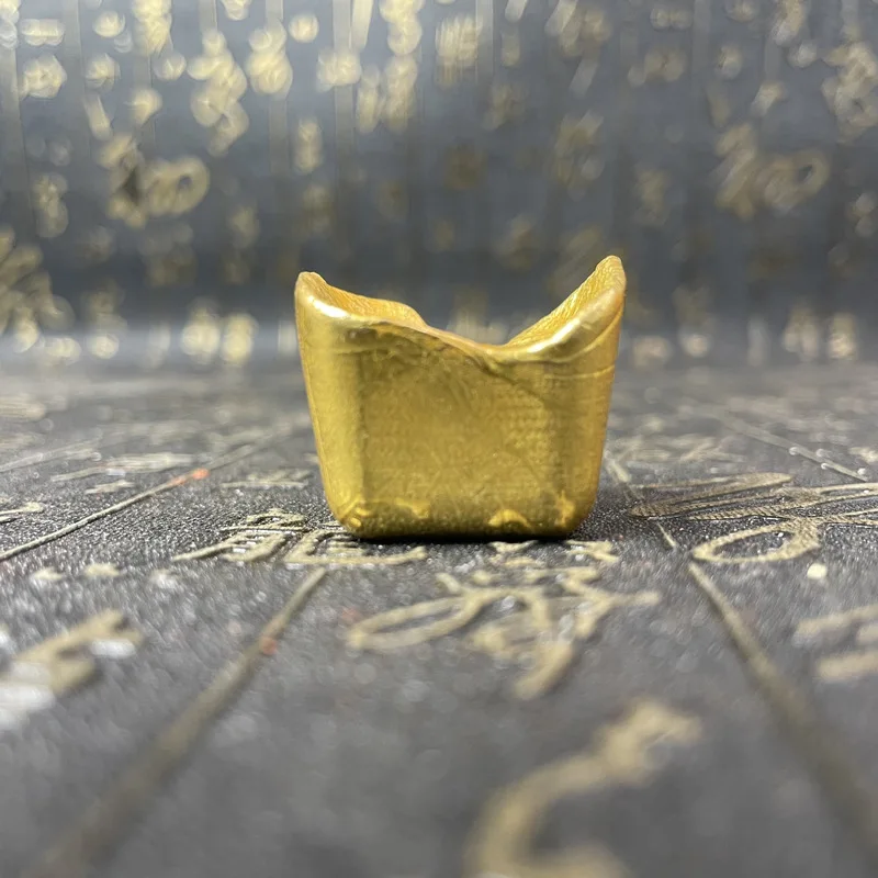 Gilded small ornaments, alloy gold ingot crafts, home decorations