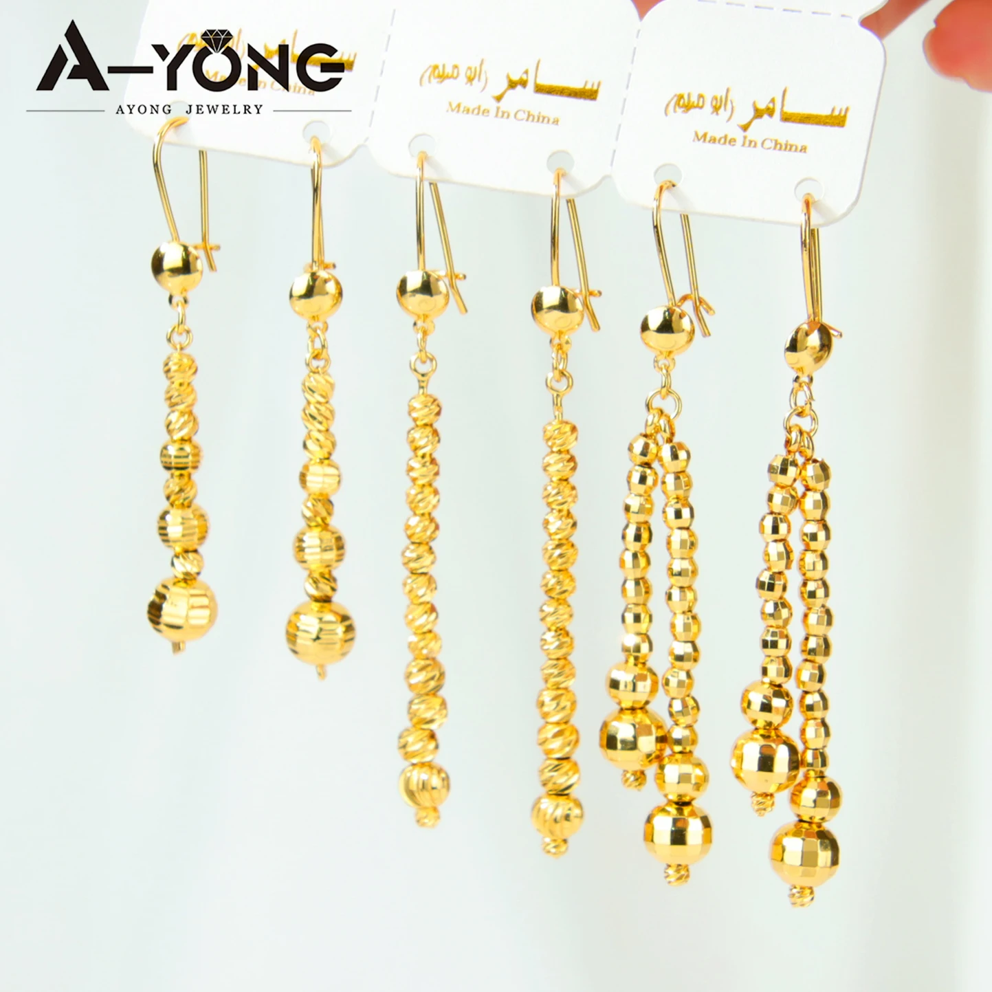 Arabische Mode-Perlen-Charm-Ohrringe 21k Vergoldet Dubai Vintage-Münzen Tropfen-Ohrringe Oman Muslimische Frauen Event-Party-Schmuck – Detail 2