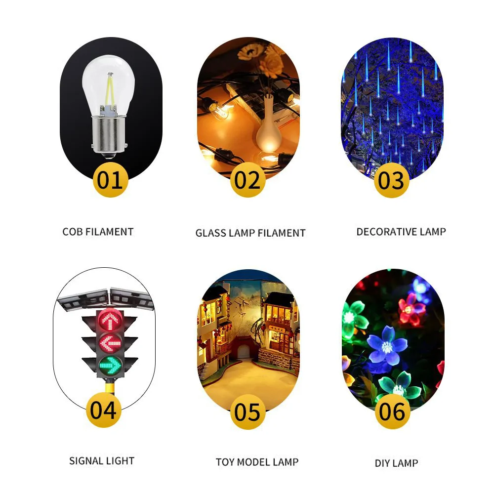 LED COB LED Flexible Filament DC3V 80mm 110mm 128mm 190mm 300mm DIY Edison Bulb Accessories Diodes Decorative Lighting