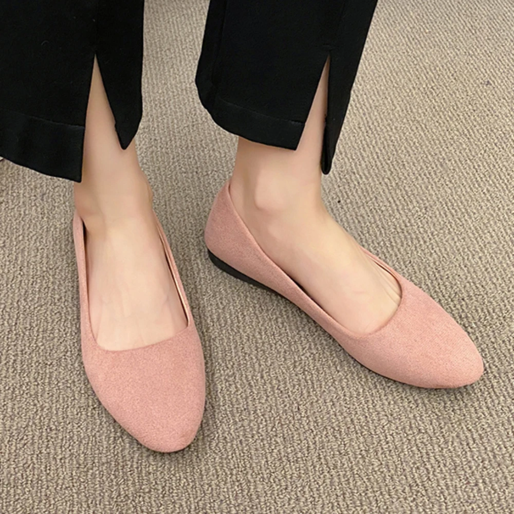 Shoes Women Summer Pointed Toe Designer Shoes Knitted Slip on Shoes Casual Breathable Ballet Flats Women Loafers Tenis De Mujer