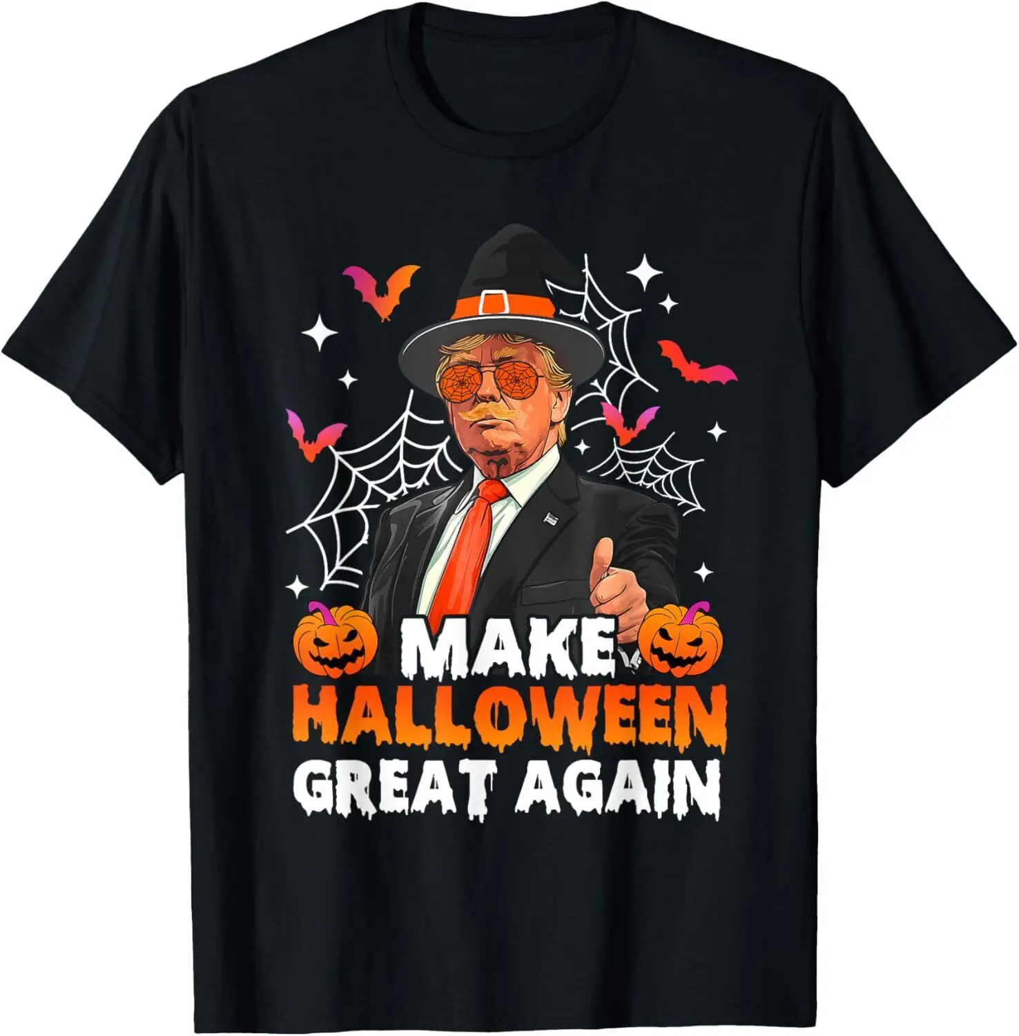 

Make Halloween Great Again Funny Trump Spooky Season Witch T-Shirt S-5XL