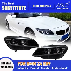 AKD Head Lamp for BMW Z4 E89 LED Headlight 2009-2016 Headlights E89 DRL Turn Signal High Beam Angel Eye Projector Lens