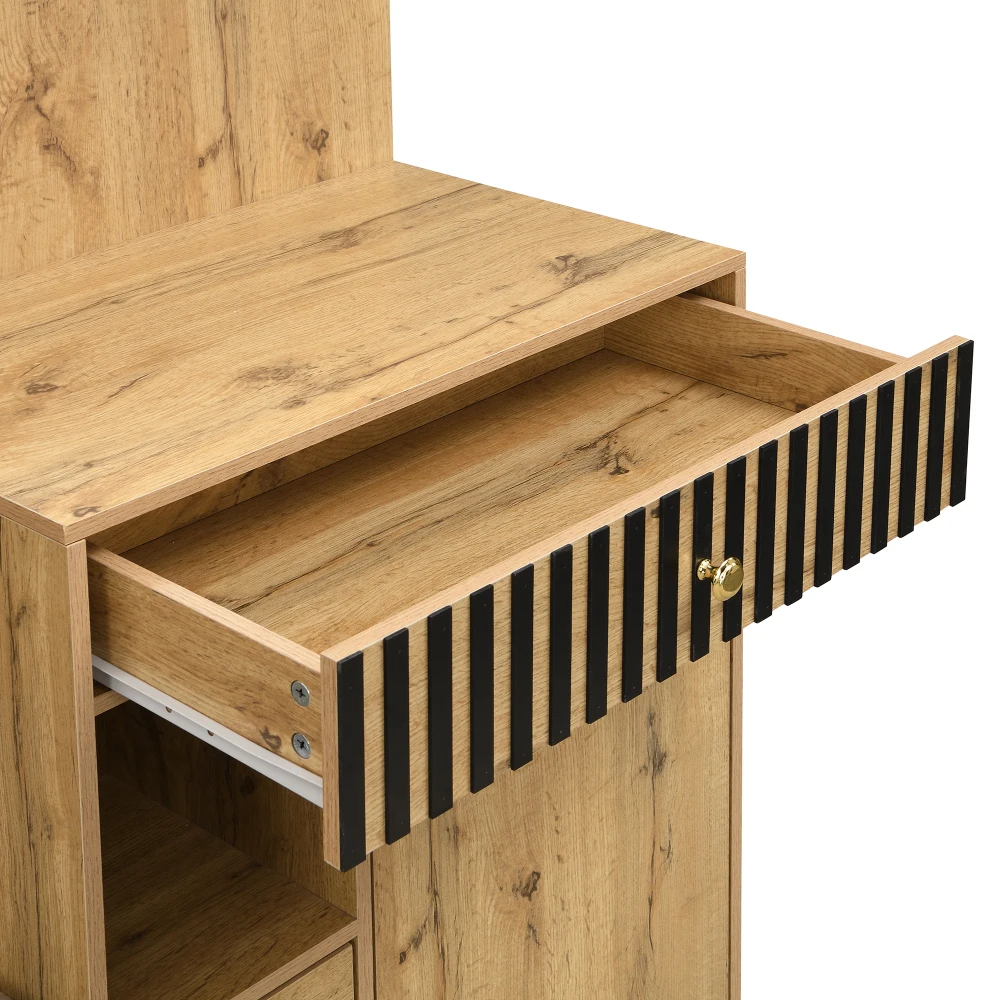 PINGGO Kompaktes Garderoben-Set mit Spiegel und Kissen, Flur-Wandregal, Garderobenpaneele, Schuhschrank für Flur-Aufbewahrung – Detail 22