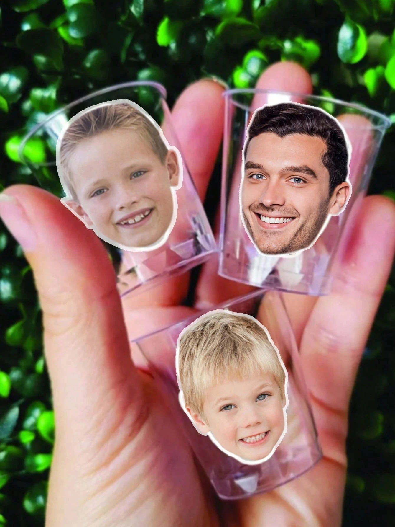 30-300Pcs Custom Photo Stickers For Kids, Customized Face Confetti Cup Stickers, Personalized Your Photo Sticker Die Cut