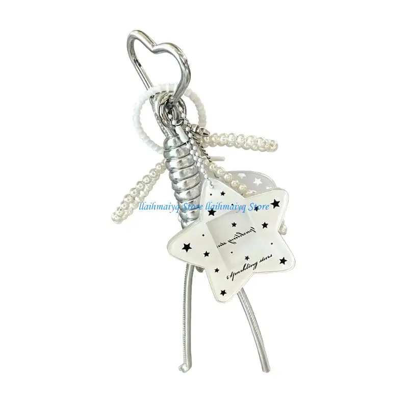 573B Fashionable Five Point Star Pendant Organiser For Keys And Bags 20cm Size