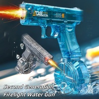 Electric Flame Glock Linkage Water Gun with Lightweight Light Emitting Gun Suitable Toy Gift for Summer Outdoor Beach