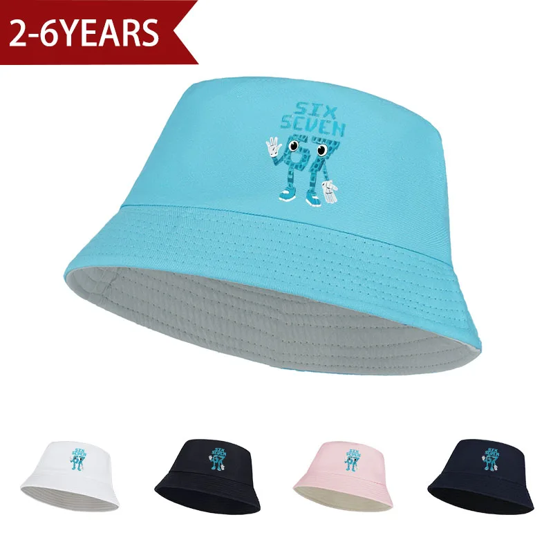 Cartoon 67 Printed Kids' Bucket Hat – For Boys and Girls Age