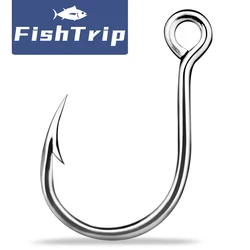 FishTrip Inline Single Hook Lures Hook Saltwater Hook Wide Gap for Replace Treble Hooks on Lures, Big Game Predator