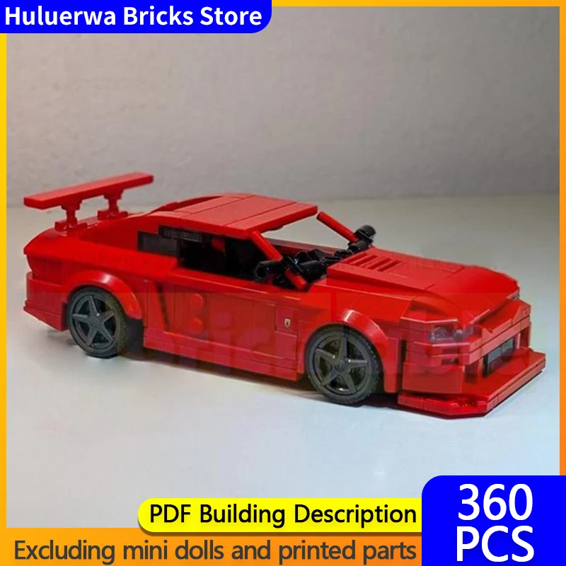 

Модель скоростного гоночного автомобиля MOC, строительные кирпичи, Mustang SVT Cobra R, гиперкар, модульная технология, подарки, праздник, сборка, детские игрушки