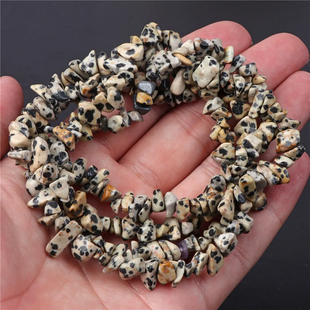 Natural Dalmation Jaspers Stone Bead Round Tube Square Shape Loose Beaded Fit Jewelry Making Accessories Diy Bracelets Necklace