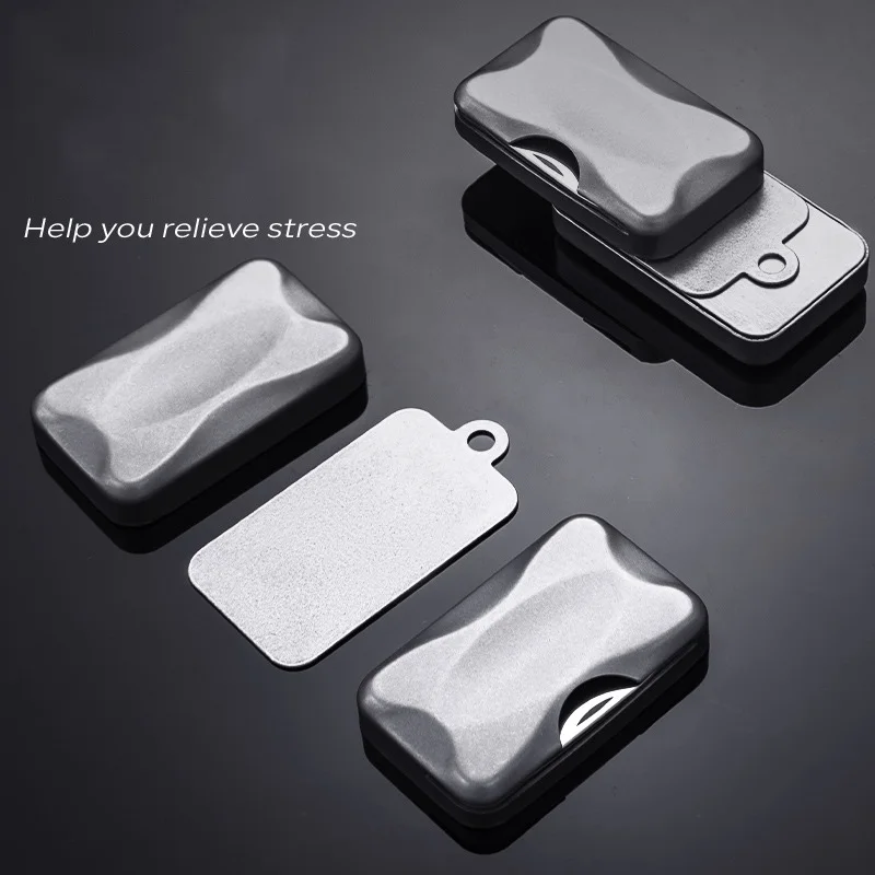 Estilo punk magnético ilimitado cartão de pressão dedo slide trimer edc alívio do estresse brinquedo para aliviar ansiedade e relaxamento