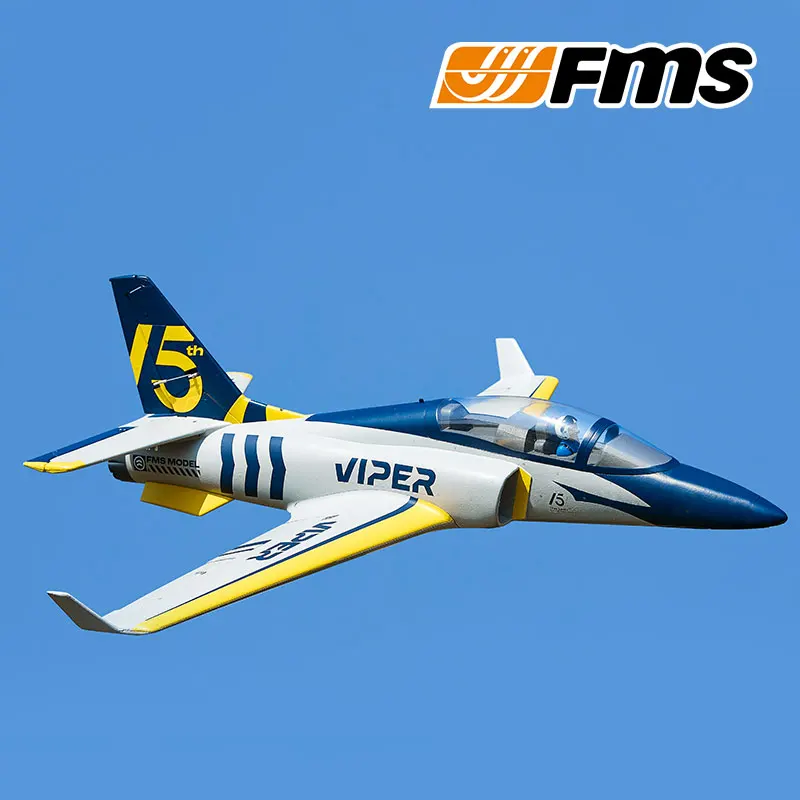 FMS 70mm Viper V2 PNP RC Airplane  Ducted Fan EDF Jet Trainer 6S 6CH with Retracts Flaps Model Hobby Plane Aircraft Avion EPO