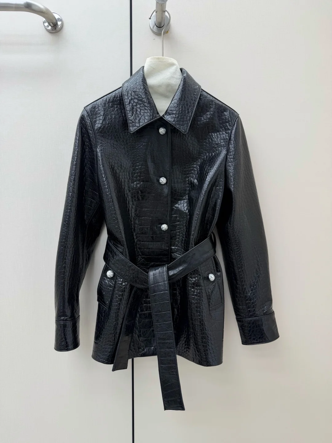 Premium Sheepskin Leather Draped Cut Design 2026 Early Spring Collection
