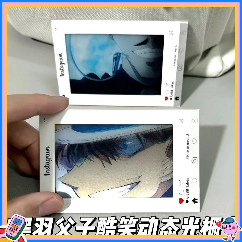 

Kaito Kid Kaito Kuroba & Shinichi Kudo Dynamic Lenticular Card Creative Anime Merch Pendant Xmas Birthday Small Gift