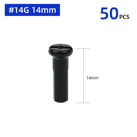 Латунные ниппели для спиц DEEMOUNT 14G 13G  серебристые/черные