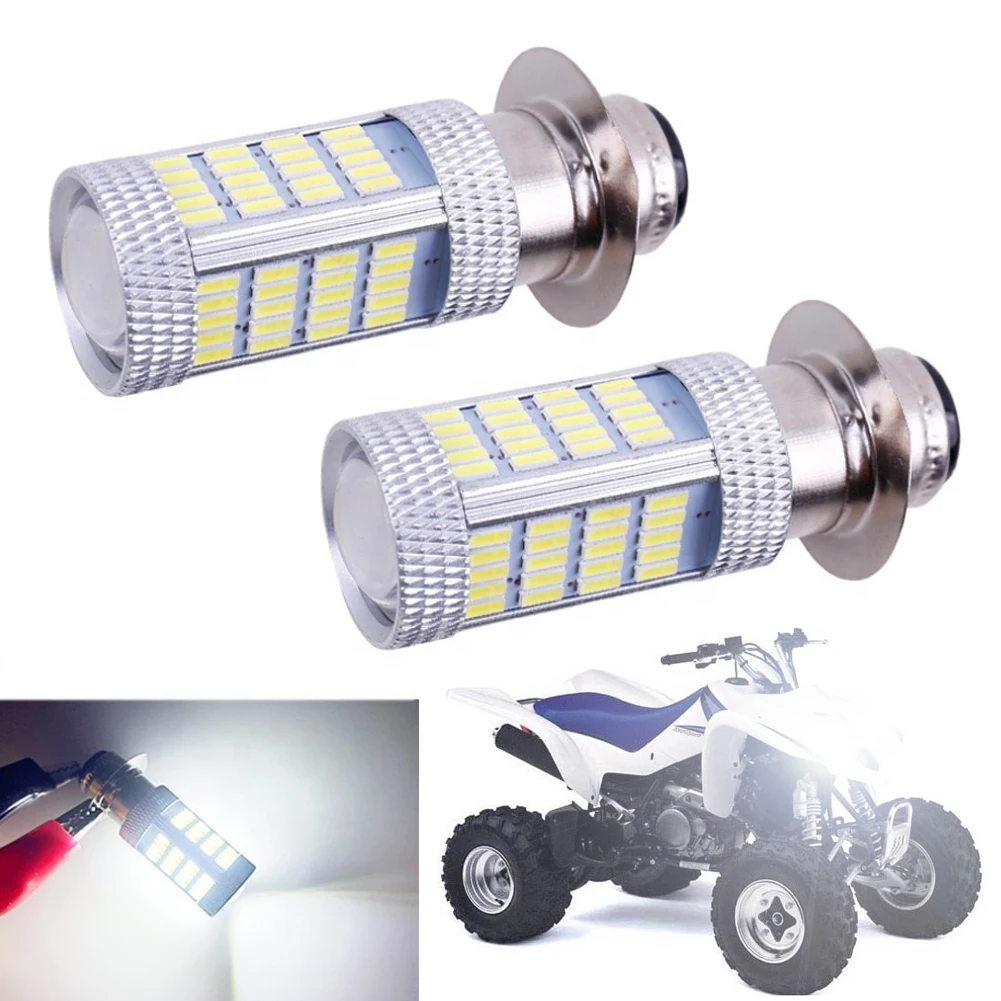 2 PCS Motorcycle White LED Headlight Bulbs Lamp H6 For Suzuki LTZ 400 Z400 QUADSPORT 2003 2004 2005 2006 2007 2008